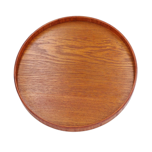 Bandeja de servicio de madera de forma rectangular de Color de acabado de madera natural de excelente calidad con asas de metal para hoteles y restaurantes - Product Image 4