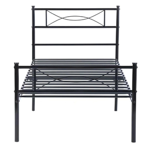 Affordable Metal <b>Bed</b> <b>Frame</b> with Headboard and Durable Steel Slats, Modern <b>Platform</b> <b>Bed</b> for Bedroom, Apartment and Home Furniture - Product Image 5