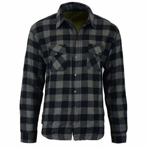 Camisas de Franela a Cuadros de Manga Larga para Hombre, Estilo Casual Otoñal, Color Oscuro, Tendencia, Vacaciones, Poliéster y Elastano - Product Image 3