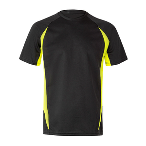 Trendy Summer Color-block O-neck Short-sleeve T-<b>shirt</b> Moisture-wicking 220g Knitted Blank Sporty Relaxed Fit T-<b>shirts</b> - Product Image 5