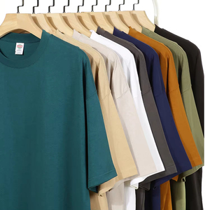 High Quality Heavy Unisex Cotton Custom Oversized T-shirt Streetwear Plain t Shirt Manufacturer Blank Boxy Cropped T Shirt Men - Product Image 4