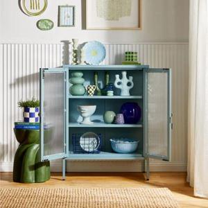 Gabinete de almacenamiento de utilidad de alta calidad Muebles de gabinete de buffet de estilo <span class=keywords><strong>pastoral</strong></span> azul claro simple