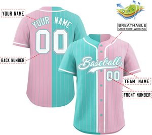 Pro Look Baseball Jersey Button Up Custom Quick Dry Softball Shirt Tela de malla Bordado Team Letters Tackle Twill USA Fit - Product Image 2