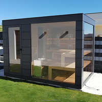Sauna tradicional al aire libre 4-6 personas Función de vapor húmedo Estufa de leña maciza Panel de control de computadora Villas modernas eléctricas