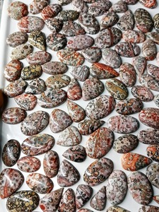 AAA + คุณภาพเสือดาวหลวมผิวแจสเพอร์ Cabochon ธรรมชาติที่ดีที่สุดสำหรับทำเครื่องประดับขายส่งมากรูปร่างผสมขนาด - Product Image 2