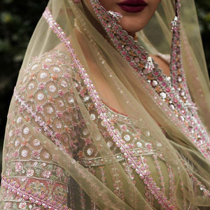 Robe de mariée de qualité supérieure à col rond, unie, à sequins, boutonnée, taille XS, robe de soirée en dentelle brodée, emballage personnalisé, style sexy - Product Image 6