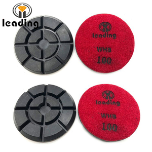 4 英寸 100x10mm 湿式金刚石垫片，用于去除划痕、研磨和抛光混凝土地板，台风型 - Product Image 5