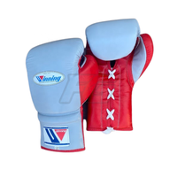 Guantes de Boxeo Profesionales Personalizados de Cuero con Cierre de Cordones Ligeros de Secado Rápido para Pedidos al por Mayor