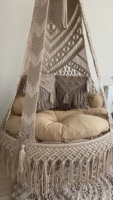 Nouvelle conception de chaise suspendue en macramé, style bohème, tissée à la main, grande chaise suspendue pour patio, pour l'intérieur et l'extérieur, pour le jardin