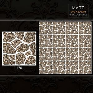 กระเบื้องเซรามิกดิจิตอลกันลื่นขนาด 300x300 มม. สไตล์โมเดิร์น สำหรับใช้งานภายนอกอาคาร โรงแรม โรงพยาบาล วิลล่า โรงเรียน ห้างสรรพสินค้า โกดัง - Product Image 2