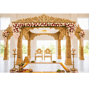 Mandap de Fibra Maharani Premium para Bodas Perfectas, Mandap Estilo Bollywood para Decoración de Bodas Hindúes, Fabricante para Eventos en EE. UU. - Product Image 1