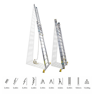 บันไดอลูมิเนียม 2 ตอน 12+12 ขั้น - Product Image 6