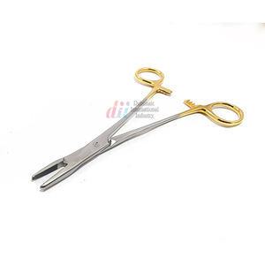 Olsen Hegar Porte-aiguille TC Outil de suture droite-Poignée dorée-Pilote d'aiguille chirurgicale en acier inoxydable certifié CE 14cm/17cm - Product Image 1