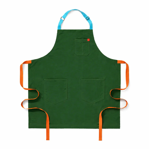 Delantal de Lona Marrón con 3 Bolsillos, Cintura Ajustable, Resistente, Reutilizable, Estilo Simple para Cocinar y Uso Diario - Product Image 5