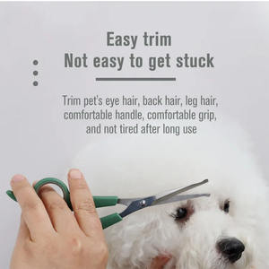 Ciseaux de toilettage pour animaux de compagnie Chi en acier inoxydable allemand Ciseaux à lames supercoupées à manche en plastique vert de taille personnalisée - Product Image 3