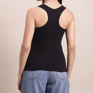 Débardeurs longs personnalisés avec logo, les plus vendus en 2025, pour femmes, en mélange polyester/coton de haute qualité, séchage rapide, respirants, sans manches, devant uni - Product Image 5