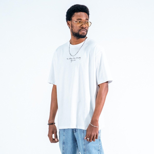 เสื้อยืดผ้าฝ้ายพิมพ์ลายไซส์ใหญ่พิเศษสำหรับผู้ชายเสื้อยืดผ้าฝ้ายสะพายไหล่250GSM ใหญ่พิเศษออกแบบได้ตามต้องการ - Product Image 3