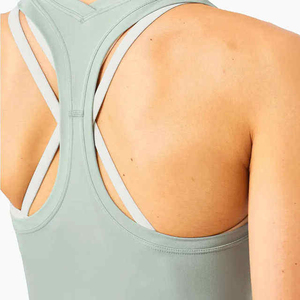 Débardeurs pour femmes de haute qualité personnalisés, pour l'entraînement estival, le yoga, sans manches, en polyester/nylon, séchage rapide, respirant, durable - Product Image 3
