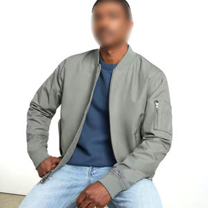 Service OEM WAKIN WEAR Blouson bombardier en toile décontracté pour hommes Design unique Col montant Fermeture à glissière complète Tissu doux au toucher Tarif de gros - Product Image 3