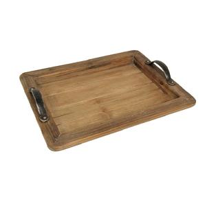 Venta al por mayor hecho a mano almacenamiento ovalado comida nogal servir forma ovalada natural exhibición de madera bandeja de madera rodante - Product Image 2