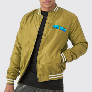 Best Quality Custom Men's Winter Varsity Jacket with <b>Stand</b> Collar Embroidery Custom Colors Breathable & Quick Dry Features - Product Image 5