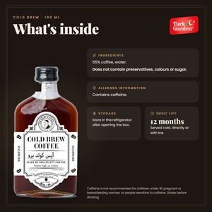 Cold Brew <b>Coffee</b> Ready to Drink 190ml Glass Bottle 100% Arabica Kenya Black Iced <b>Coffee</b> No Sugar Retail Carton 12 Bottles - Product Image 3