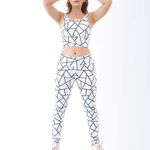 ชุดโยคะผู้หญิงคุณภาพสูงมาใหม่ เอวกลาง ยืดหยุ่นสูง ระบายอากาศได้ดี ผลิตจากผ้าสแปนเด็กซ์/ไนลอน รับผลิตตามแบบ OEM - Product Image 5