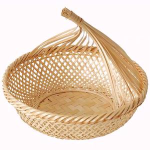 ตะกร้าไม้ไผ่ทรงกลมขนาดเส้นผ่าศูนย์กลาง24ซม. สำหรับเก็บต้นกำเนิดผักผลิตจากเวียดนาม - Product Image 3