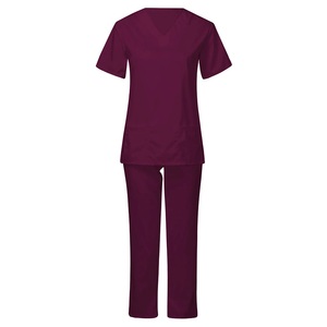 Tenues d'infirmière UMIQ de haute qualité anti-rides en coton/polyester, ensembles d'uniformes d'hôpital personnalisés en tissu sergé avec détection d'aiguilles, unisexe - Product Image 1