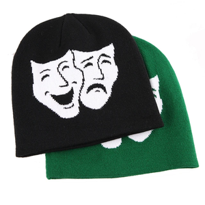 2024 unisexe adultes Logo personnalisé tricoté Jacquard hiver bonnet réversible épais qualité pour le sport - Product Image 3