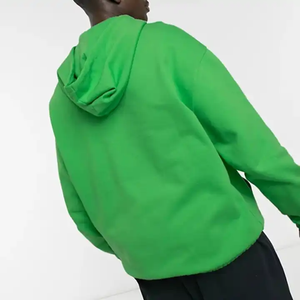 High Quality Custom Logo Oversized Hoodie Pullover <b>Men's</b> Green Long Sleeve Fashion <b>Pouch</b> Pocket Hoodies - Product Image 2