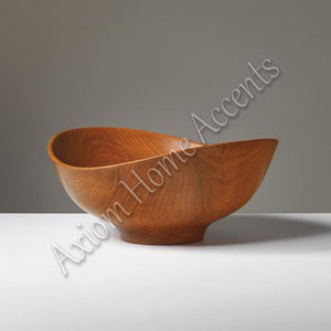 Axiom Home Accents Bol à fruits artisanal fini en bois naturel Design moderne écologique Pièce maîtresse de table rustique pour la nourriture - Product Image 5