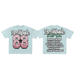 Ropa informal, camisetas en blanco, cuello redondo, Media manga, algodón pesado, Camiseta de felpa francesa, serigrafía personalizada, ajuste cómodo - Product Image 2