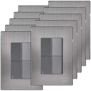 Interruttori di Alta Qualità, MXIUI-006, 10 Pezzi, Interruttore per Scale, 125-250VAC, 10A, 50/60Hz, Argento/Oxford, Acciaio Inossidabile - Product Image 1