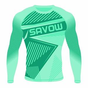 Wholesale Men Compression Rash Guard Long <b>Sleeve</b> MMA BJJ Surf Top UV <b>Protective</b> Quick Dry Fitness Shirt OEM - Product Image 3