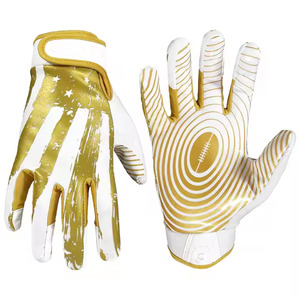 Gants de football américain personnalisés à doigts complets, gants confortables avec récepteur et design imprimé - Product Image 2