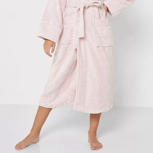 Albornoces femeninos con cuello en V, ropa de dormir suave, logotipo personalizado, batas de baño de lujo para mujer, bata de Spa, albornoz de Hotel con capucha - Product Image 5