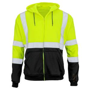 Sudadera de Seguridad Reflectante para Trabajo, Uniforme de Construcción, Sudadera con Capucha de Forro Polar de Alta Visibilidad, Camisa de Manga Larga con Capucha - Product Image 6
