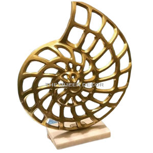 Escultura decorativa chapada en plata con forma única de Metal de aluminio de lujo moderno Mesa de hogar de diseño fabuloso - Product Image 3