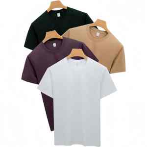 Camiseta personalizada para hombre 100% algodón tela de amoníaco de doble cara impresión Digital 260gsm 180gsm 240gsm camiseta - Product Image 1