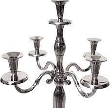 Handmade Aluminum 5-Arm <b>Candle</b> Stand Home Decorative Tabletop Holder for Christmas <b>Wedding</b> Birthday & Easter - Product Image 4