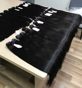 Double Machine Weft Bone straight make wig VIRGIN Remy High Quality HUMAN <b>HAIR</b> <b>EXTENSION</b> wholesale price - Product Image 5