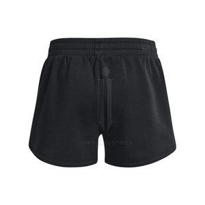 Pantalones cortos de gimnasio de fabricación pakistaní para mujer, pantalones cortos de gimnasio de algodón estampado con logotipo personalizado para mujer, talla adulta - Product Image 2