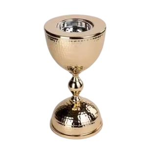 Porte-brûleur d'encens en métal doré et noir exclusif Diffuseur d'aromathérapie de parfum décoratif élégant pour la maison - Product Image 3