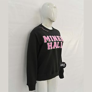 Venta al por mayor de sudaderas de cuello redondo de manga larga sin capucha de alta calidad de gran tamaño transpirable ropa de calle en blanco sudaderas de mujer - Product Image 5