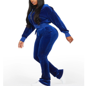 Conjunto Deportivo para Mujer, Sudadera y Pantalones, Ropa Deportiva Cómoda y Transpirable para Entrenamiento, Correr y Fitness - Product Image 1