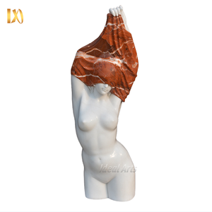Scultura di Busto Femminile in Marmo Intagliato a Mano, Statua di Donna Nuda in Marmo <span class=keywords><strong>per</strong></span> Arredamento Moderno - Product Image 1