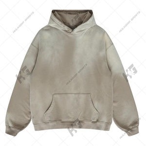 Sudadera con capucha informal de algodón 100% para hombre/mujer, jersey de ajuste Regular, invierno, lavado a la piedra, bordado 3D, bolsillo de canguro, cordón forrado - Product Image 3