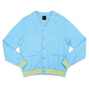 V-Neck Cardigan Pullover Acrylic Knitted <b>Fabric</b> Casual University College Sweater Women Cardigan - Product Image 1