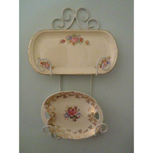 Rectangular Iron Metal Plate Rack Black Finished Perfect For Kitchenware <b>Tabletop</b> Standing Multifunction Plate <b>Storage</b> Holder - Product Image 4